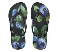 EtherSpher Photographic Blueberry rubber flip flops for women lightweight flops men for Shower Swimming Pool yoga