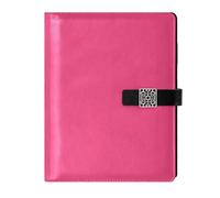 EtherSpher Pink leather lined spiral notebooks delicate college ruled notebooks for college 6.7x9.2