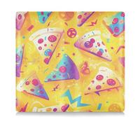 EtherSpher Pizza Mystery Yellow Leather Registration and Insurance Card Holder Auto Truck Comparment Accessories Case for Driver License, Cards & Essential Documents, pizza mystery yellow, One Size