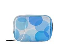 EtherSpher Polka Dot Round Blue Modern medicine bag for purse with Detachable Compartments reusable pill organizer 3x a day for purse