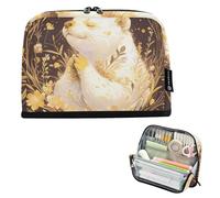 EtherSpher Praying European Otter Gold Pencil Case Bag Large Capacity Pen Case With Slot Stationery Pencil Case for Teen School Must Haves estuche para lapices