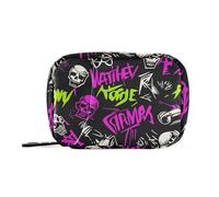 EtherSpher Punk Peach Black Skulls Rock medicine bags for women with Detachable Compartments attachable pill organizer 3x a day for purse