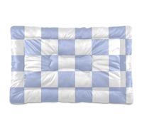 EtherSpher Purple and White American Plaid Washable Pet Bed Mat Soft Comfortable Anti-Slip Bottom Kennel Pad for Medium/Large Dogs 36" x 24"