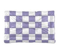 EtherSpher Purple and White American Plaid Washable Pet Sleeping Mat Non-Slip Soft Comfortable Pet Kennel Beds for Large Jumbo Medium Small Dogs 36" x 24"