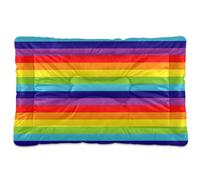 EtherSpher Rainbow Digital Papers Washable Dog Sleeping Mattress Soft Anti-Slip Pet Bed for Large Jumbo Medium Small Dogs 36" x 24"
