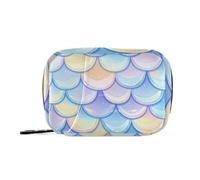 EtherSpher Rainbow Fish Scale Shimmering first aid bag with Detachable Compartments portable pill cases organizers for purse