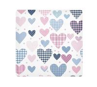 EtherSpher Red and Blue Valentine Love Makeup Holders Cloth Self-Adhesive Travel Make Up Organizer Wrap 21.7 X 21.7 Wrapper For Organization, Red and blue Valentine love, 21.7x21.7in
