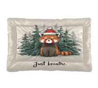 EtherSpher Red Panda Just Breathe Christmas Washable Pet Mattress Soft Comfortable Anti-Slip Bottom Pet Mat for Large Jumbo Medium Small Dogs 36" x 24"
