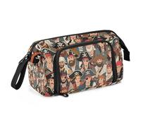 EtherSpher Retro Cartoon Pirates Pencil Case Large Capacity Girls Pencil Case Lightweight for Man High School Supplies cartuchera para lapiceros