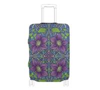 EtherSpher Retro Clematis William Morris Pattern Elastic Luggage Cover Washable Baggage Cover Baggage Protector Fit 18-32 Inch Luggage