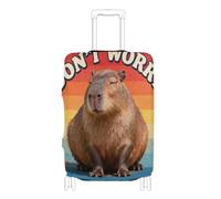 EtherSpher Retro Don't Worry Be Capy Elastic Cover for Carry on Luggage Washable Suitcase Covers Luggage Protectors Fit 18-32 Inch Luggage