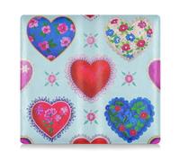 EtherSpher Retro Heart Peach Floral Colorful Premium Leather Toursuit car registration and insurance card holder Car Essentials for Essential Document, Driver License, Cards