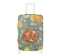 EtherSpher Retro Lemon Pomegranate William Morris Elastic Travel Luggage Cover Protector Washable Baggage Cover Baggage Protector Fit 18-32 Inch Luggage