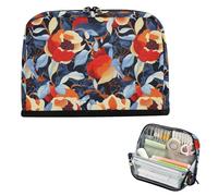 EtherSpher Retro Red Pomegranates Fruit Flowers Pencil Case Large Capacity Pen Cases Sturdy Coin for Nurse Grade School Supplies estuche para lapices