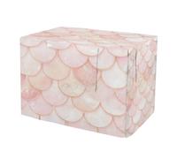 EtherSpher Rose Gold Fish Scale Sparkling Cage Covers For Dog Crates Puppy Kennel Covers Rollers Shades