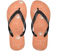 EtherSpher Rubber flip flops women Orange Poppy Flower men flip
