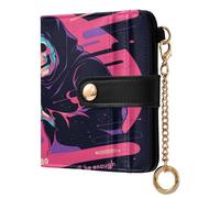 EtherSpher Save Your Soul Skeleton Convenient Women's Folding Wallet with Card Slots Everyday PU Leather Wallet for Women Boys Girls