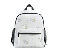 EtherSpher school backpacks for kids with name tag Soft Purple Busy Bees