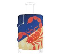 EtherSpher Scorpions Stars Blue Red Elastic Luggage Cover Protector Anti Scratch Suitcase Covers Luggage Protection Fit 18-32 Inch Luggage