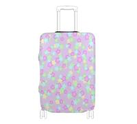 EtherSpher Seamless Pastel Aesthetics Stars Colorful Elastic Luggage case Protective Cover Scratchproof Suitcase Covers Travel Accessories Fit 18-32 Inch Luggage