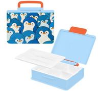 EtherSpher Snack Lunch Box Cute Cartoon Blue Penguin