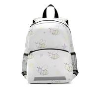 EtherSpher Soft Purple Busy Bees kids 3d backpack chest clip bookbags for toddler mochilas para ni?os de 3 a?os preescolar