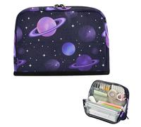 EtherSpher Space Planet Colorful Pencil Carrying Case Large Capacity Pen Case Cosmetic Big Capacity Storage Organizer for Nurse Middle School bolsa para herramientas
