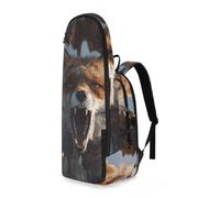 EtherSpher Sporting Goods Tennis Bag Funny Fox 3D Animal Art Tennis Racket Bag Holds 2 Rackets