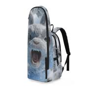 EtherSpher Sporting Goods Tennis Bag Funny Rabbit 3D Wall Art 2 Rackets Padded Tennis Racket Cover Bag