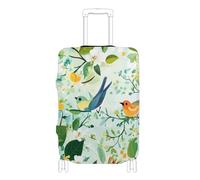 EtherSpher Spring Pear Blossom Birds Green Elastic Cover for Luggage Travel Washable Suitcase Elastic Cover Luggage Protector Fit 18-32 Inch Luggage