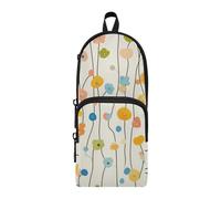 EtherSpher Spring Small Flowers Fresh Nylon 3 Compartments Large Pencil Bag Multi-Purpose and Aesthetic College Pencil Case Stationery pouching Organizer for Boys School Supplies 1600ml