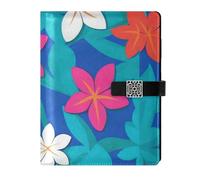 EtherSpher Summer Fresh Vivid Flowers leather lined notebooks college water proof cover notebook college rule for planning 6.7x9.2