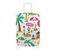 EtherSpher Summer Island Coconut White Elastic Luggage Cover Protector Dustproof Elastic Suitcase Covers Suitcase Protector Fit 18-32 Inch Luggage