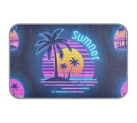 EtherSpher Summer Neon Coconut Tree Sunset Summer Cooling mat for Dogs Self Cooling Pads for Dogs for Cat's Dogs Outside Unique Manta refrescante para perro M