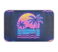 EtherSpher Summer Neon Coconut Tree Sunset Summer Dog Cooling mat Outdoor Self Cooling cat Blankets for Indoor Cats for Cats Outdoor pet Non Slip esterilla refrescante para Perros M