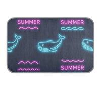 EtherSpher Summer Neon Whale Wave Black Summer cat Cooling mat Self Cooling mat for Dogs Outdoor for Puppy Outdoors Cordless esterilla refrescante para Perros M
