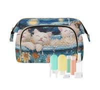 EtherSpher Sweet Selkirk Rex Cats Retro Bathtub Cosmetic Bags Portable Large Cosmetic Bags Women Coin Purse for Card Cases Money Organizers, sweet Selkirk Rex cats Retro bathtub, One Size