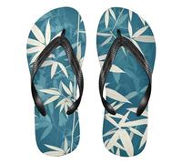 EtherSpher Teal bamboos White rubber flip flop soft womans flip for Outdoor Swimming, Hiking, Travel vacation