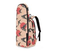 EtherSpher Tennis Badminton Backpack Retro Black Swallow Red Rounds 3 Rackets Badminton Racket Bag