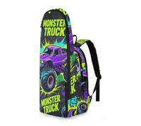 EtherSpher Tennis Racket Ball Backpack Colorful Monsters Truck Racing Seamless Pattern Sports Accessories Backpack
