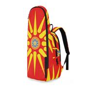 EtherSpher Tennis Racquet Ball Bag Ethnic Macedonian Flag 2 Tennis Rackets Padded Backpack
