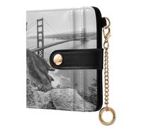 EtherSpher The Golden Gate Bridge Fancy Ladies Cute Foldable Wallet PU Leather Folding Wallet for Women Boys Girls