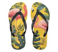 EtherSpher The Red Flamingo rubber men flip flops essential beach flip for Shower Swimming Pool wedding