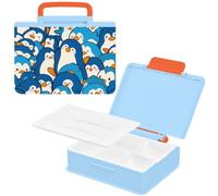 EtherSpher Toddler Lunch Box Cute Cartoon Penguin Blue
