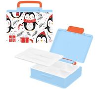 EtherSpher Toddler Lunch Box Merry Christmas Cartoon Cute White Penguin