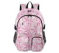 EtherSpher Travel Backpacks for Women Men Maple Leaf Weed Pink School College Bookbag 17.5" Backpacks for Laptops Luggage Back Pack mochilas grandes para hombres 7-18