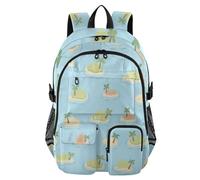 EtherSpher Travel Laptop Backpack for Men Cartoon Island Blue School College Bookbag 17.5 inch College Backpacks for Adult Office Back Pack mochilas escolares grandes 7-18
