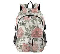 EtherSpher Travel Laptop Backpack for Men Women William Morris Style Text Breathe Petal Work College School Bookbag 17.5" Work Bags for Adult Luggage Back Pack mochilas escolares grandes 7-18