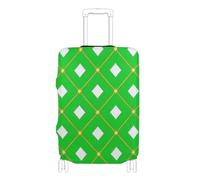 EtherSpher Trendy Lemon Green Checkered Plaid Buffalo Gold Elastic Carry on Luggage Cover Dustproof suitcases Cover Luggage Protection Fit 18-32 Inch Luggage