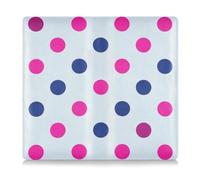EtherSpher Trendy Polka Dot Peach Blue Premium Leather Toursuit car registration and insurance card holder Essential Car Wallet Case for Driver License, Cards & Essential Documents